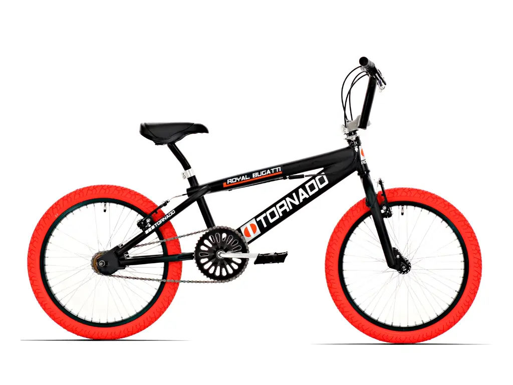 Freestyle BMX mat zwart - Rode banden