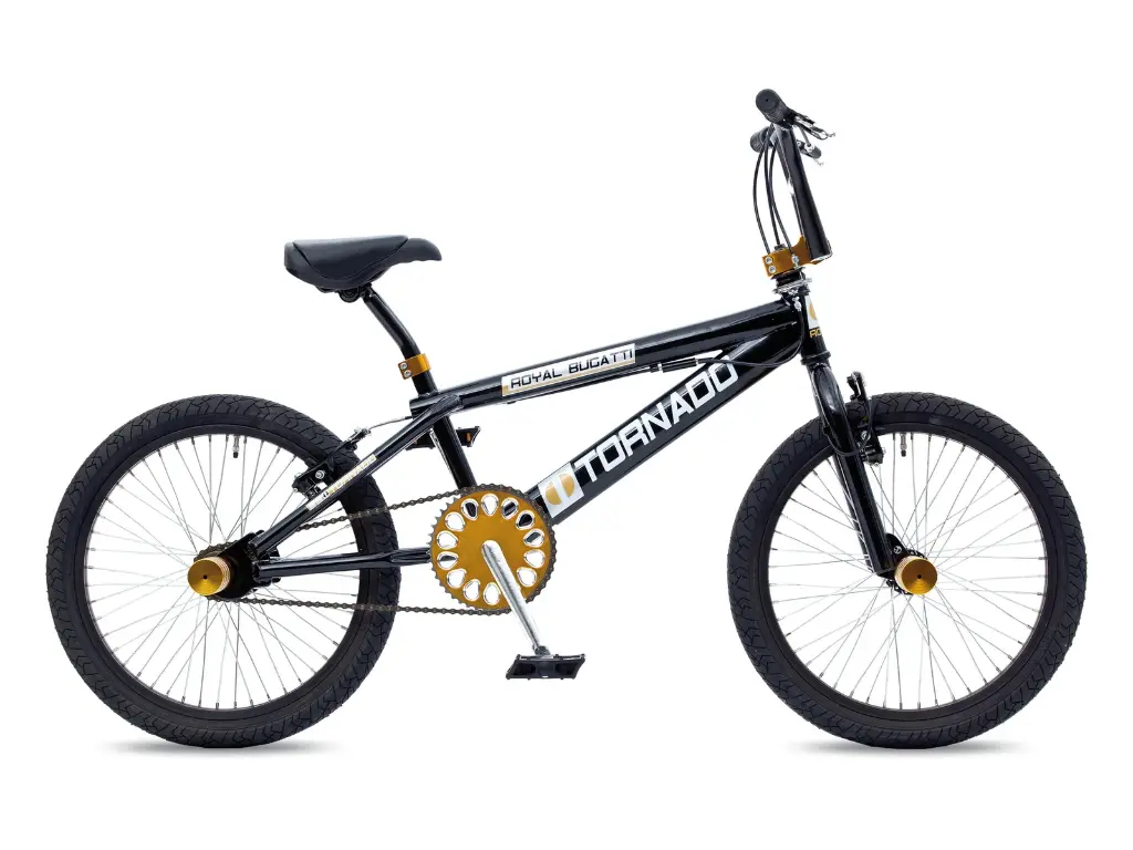 Freestyle BMX Zwart - Goud - Zwarte banden