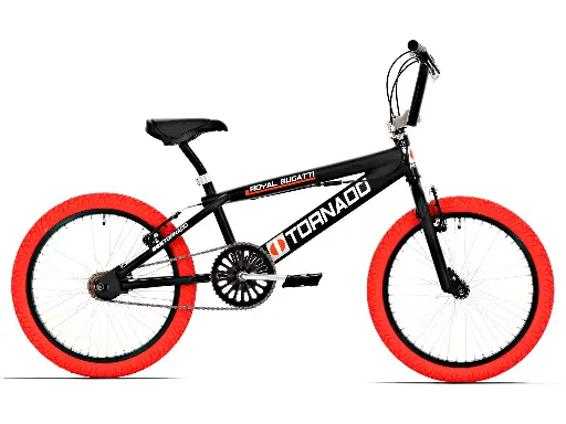 [Freestyle-21] Freestyle BMX mat zwart - Rode banden