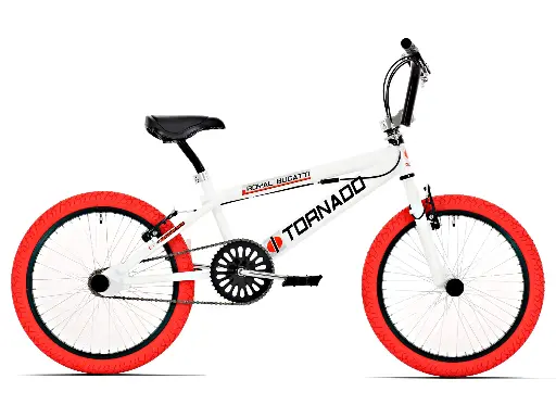 [Freestyle-22] Freestyle BMX  Wit - Rode banden