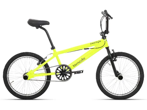 [Freestyle-34] Freestyle BMX Neon geel - Zwarte banden